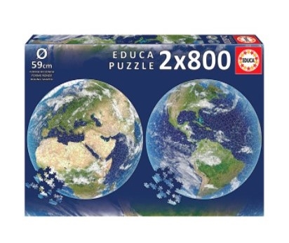 zdjęcie Puzzle Planeta Ziemia Educa (okrągłe) 2x800 elementów EDUCA